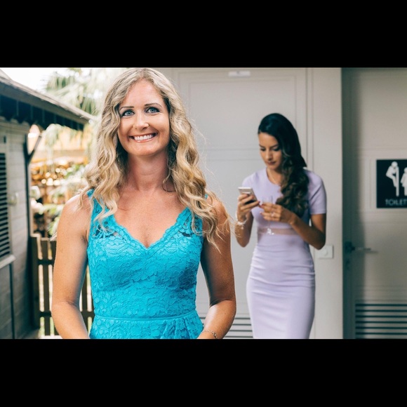 David’s bridal blue dress size 4 - Picture 7 of 16